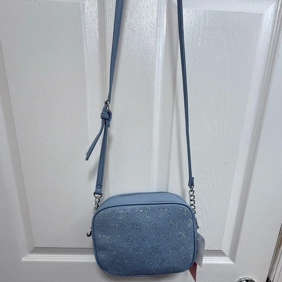 NWT Juicy Couture Crystal Crush Camera Dusty Blue Crossbody Bag - Picture 5 of 6